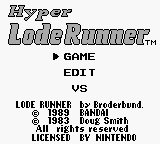 Hyper Lode Runner Title Screen